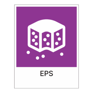Kildesorteringsskilt: "EPS" m/tekst under