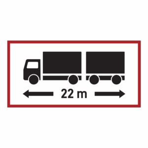 Transport klistremerke: Vogntog 22m