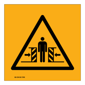 Advarselsskilt: Klemfare