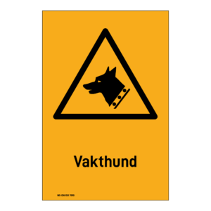 Advarsel klistremerke: "Vakthund" m/tekst under