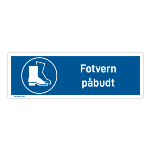 Påbudsskilt: "Fortvern påbudt" m/tekst liggende