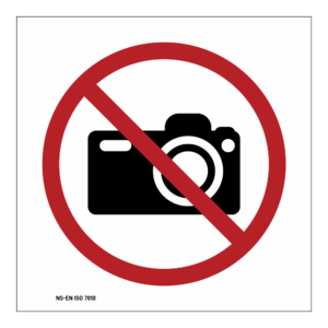 Forbudsskilt: Fotografering forbudt