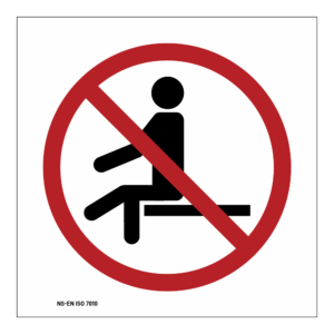 Forbud klistremerke: Sitting forbudt