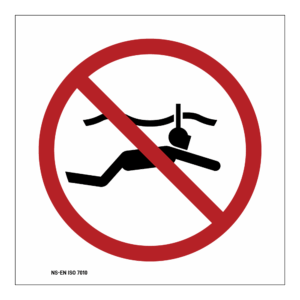 Forbud klistremerke: Snorkling forbudt