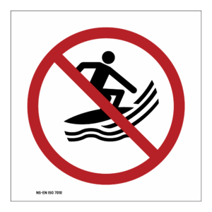 Forbud klistremerke: Surfing forbudt
