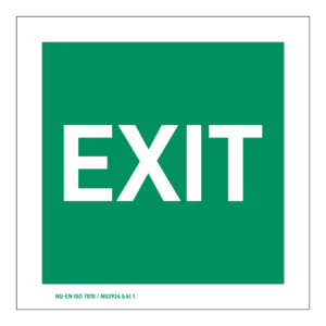 Rømningsskilt: Exit