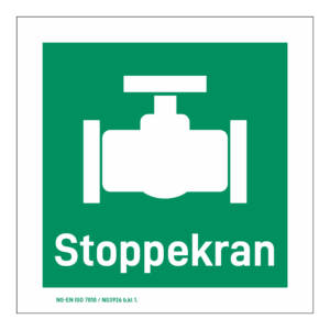 Rømning klistremerke: Stoppekran