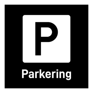Privatrettslig skilt: "Parkering" m/tekst