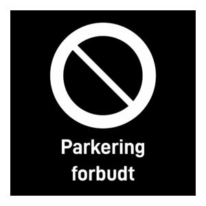 Privatrettslig skilt: "Parkering forbudt" m/tekst