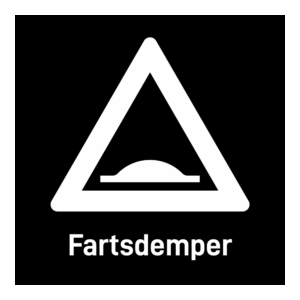 Privatrettslig skilt: "Fartsdemper" m/tekst