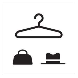 Informasjonsskilt: Garderobe
