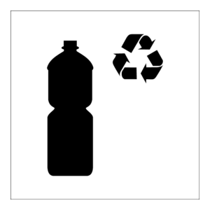 Informasjonsskilt: Resirkulering plast