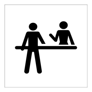 Informasjonsskilt: Resepsjon