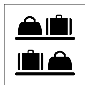Informasjonsskilt: Bagasje oppbevaring
