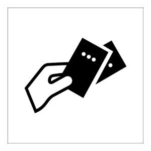 Informasjonsskilt: Billettsalg