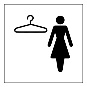 Informasjon klistremerke: Garderobe dame