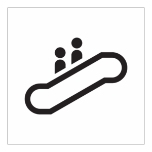 Informasjon klistremerke: Rulletrapp