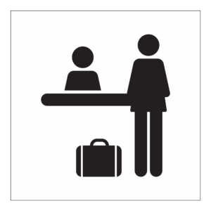 Informasjon klistremerke: Innsjekk