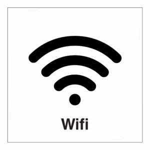 Informasjonsskilt: "WiFi" m/tekst