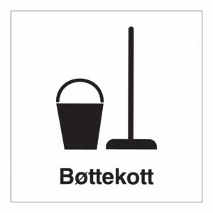 Informasjonsskilt: "Bøttekott" m/tekst