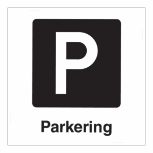 Informasjon klistremerke: "Parkering" m/tekst
