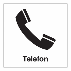 Informasjon klistremerke: "Telefon" m/tekst