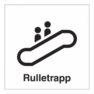 Informasjon klistremerke: "Rulletrapp" m/tekst