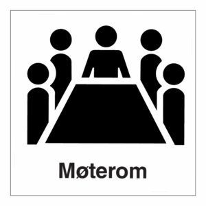 Informasjon klistremerke: "Konferanse / møterom" m/tekst