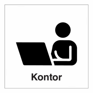 Informasjon klistremerke: "Kontor" m/tekst