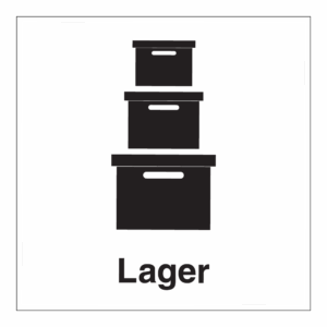Informasjon klistremerke: "Lager" m/tekst