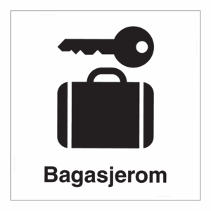 Informasjon klistremerke: "Bagasjerom" m/tekst