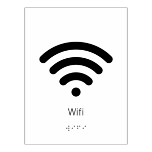 Informasjonsskilt: "WiFi" m/ taktilt trykk