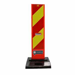Hindermarkering skilt-panel uten fot med logo