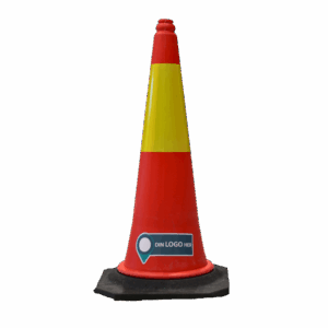 Kjegle med fot med logo