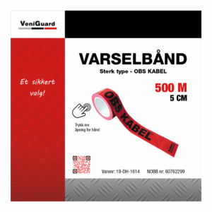 Varselbånd OBS KABEL